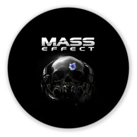 Коврик круглый с принтом Mass Effect в Санкт-Петербурге, резина и полиэстер | круглая форма, изображение наносится на всю лицевую часть | Тематика изображения на принте: andromeda | n7 | игры | компьютерные игры | масс эффект