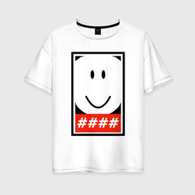 Женская футболка хлопок Oversize с принтом Roblox Ruben Sim T-Shirt в Санкт-Петербурге, 100% хлопок | свободный крой, круглый ворот, спущенный рукав, длина до линии бедер
 | roblox | roblox t shirt | ruben | ruben sim | sim | t shirt | роблокс | футболка roblox | футболка роблокс