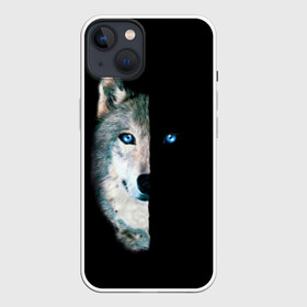 Чехол для iPhone 13 с принтом Волк в Санкт-Петербурге,  |  | animal | art | blue | day | head | muzzle | night | predator | view | wild | wolf | взгляд | волк | голова | день | дикий | животное | искусство | ночь | синий | хищник