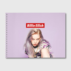 Альбом для рисования с принтом Billie Eilish в Санкт-Петербурге, 100% бумага
 | матовая бумага, плотность 200 мг. | Тематика изображения на принте: bad guy | bellyache | billie eilish | bury a friend | ocean eyes | when we all fall asleep where do we go | билли айлиш | музыка | певица