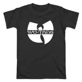 Мужская футболка хлопок с принтом WU TANG CLAN в Санкт-Петербурге, 100% хлопок | прямой крой, круглый вырез горловины, длина до линии бедер, слегка спущенное плечо. | logo | music | rap | wu tang | wu tang clan | ву танг | ву танг клан | зарубежная музыка | зарубежные | лого | музыка | реп