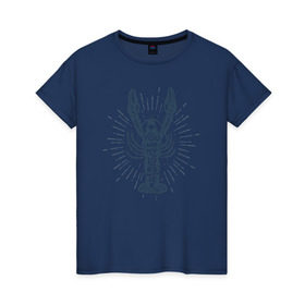 Женская футболка хлопок с принтом You are my lobster в Санкт-Петербурге, 100% хлопок | прямой крой, круглый вырез горловины, длина до линии бедер, слегка спущенное плечо | crayfish | lobster | лобстер | надписи | рак