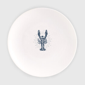 Тарелка с принтом You are my lobster  в Санкт-Петербурге, фарфор | диаметр - 210 мм
диаметр для нанесения принта - 120 мм | crayfish | lobster | лобстер | надписи | рак