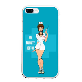 Чехол для iPhone 7Plus/8 Plus матовый с принтом Sexy nurse в Санкт-Петербурге, Силикон | Область печати: задняя сторона чехла, без боковых панелей | beautiful | brunette | eyes | figure | girl | green | holding | holiday | legs | long | medical | medicine | nurse | perfect | short | straight | worker | брюнетка | глаза | девушка | держит | длинные | зелёные | идеальная | короткий | красивая | медицина