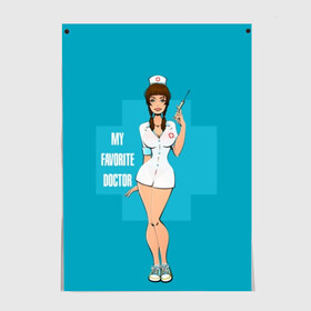 Постер с принтом Sexy nurse в Санкт-Петербурге, 100% бумага
 | бумага, плотность 150 мг. Матовая, но за счет высокого коэффициента гладкости имеет небольшой блеск и дает на свету блики, но в отличии от глянцевой бумаги не покрыта лаком | beautiful | brunette | eyes | figure | girl | green | holding | holiday | legs | long | medical | medicine | nurse | perfect | short | straight | worker | брюнетка | глаза | девушка | держит | длинные | зелёные | идеальная | короткий | красивая | медицина