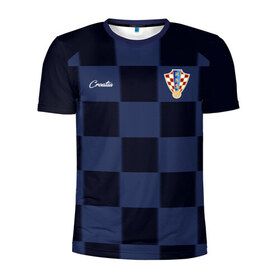Мужская футболка 3D спортивная с принтом Сборная Хорватии в Санкт-Петербурге, 100% полиэстер с улучшенными характеристиками | приталенный силуэт, круглая горловина, широкие плечи, сужается к линии бедра | croatia | hrvatska | сборная хорватии | сборная хорватии по футболу | сборные | форма | футбол | футбольные сборные | хорватия | хорватская сборная | чемпио | чемпионат мира