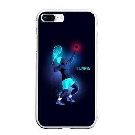 Чехол для iPhone 7Plus/8 Plus матовый с принтом TENNIS NEON в Санкт-Петербурге, Силикон | Область печати: задняя сторона чехла, без боковых панелей | neon | sport | tennis | неон | неоновый | спорт | спортсмен | теннис