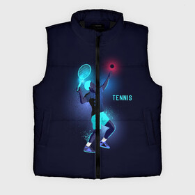 Мужской жилет утепленный 3D с принтом TENNIS NEON в Санкт-Петербурге,  |  | neon | sport | tennis | неон | неоновый | спорт | спортсмен | теннис