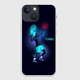 Чехол для iPhone 13 mini с принтом TENNIS NEON в Санкт-Петербурге,  |  | neon | sport | tennis | неон | неоновый | спорт | спортсмен | теннис