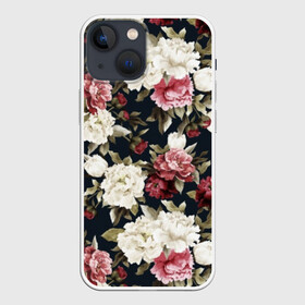 Чехол для iPhone 13 mini с принтом Акварель, розы в Санкт-Петербурге,  |  | art | bouquet | color | flora | flowers | graphic | illustration | leaves | nature | painting | petals | pink | plants | roses | watercolor | white | акварель | белые | букет | графическая | живопись | иллюстрация | искусство | лепестки | листья | природа