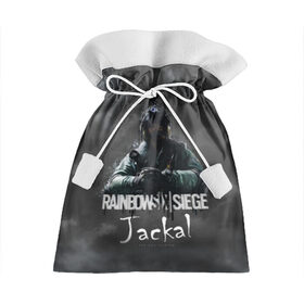 Подарочный 3D мешок с принтом Jackal : Rainbow Six в Санкт-Петербурге, 100% полиэстер | Размер: 29*39 см | gameplay | mozzie | pvp | r6 | r6s | siege | герой | дым | огонь | осада | пламя | радуга | снайпер | сражения | туман | шутер