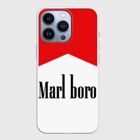 Чехол для iPhone 13 Pro с принтом Мальборо в Санкт-Петербурге,  |  | Тематика изображения на принте: marlboro | мальборо | мода