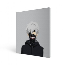 Холст квадратный с принтом Kaneki Ken в Санкт-Петербурге, 100% ПВХ |  | ghoul | kaneki | ken | tokyo | гуль | канеки | кен | токийский