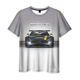 Мужская футболка 3D с принтом AMG Motorsport в Санкт-Петербурге, 100% полиэфир | прямой крой, круглый вырез горловины, длина до линии бедер | amg | car | mercedes benz | mersedes | motorsport | power | race | автомобиль | автоспорт | гонка | мерседес | мощь