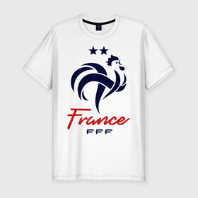 Мужская футболка премиум с принтом Сборная Франции в Санкт-Петербурге, 92% хлопок, 8% лайкра | приталенный силуэт, круглый вырез ворота, длина до линии бедра, короткий рукав | fff | france | les bleus | les tricolores | сборная франции | сборная франции по футболу | форма | франузская | франузская сборная | франция | французы
