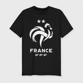 Мужская футболка премиум с принтом Сборная Франции в Санкт-Петербурге, 92% хлопок, 8% лайкра | приталенный силуэт, круглый вырез ворота, длина до линии бедра, короткий рукав | fff | france | les bleus | les tricolores | сборная франции | сборная франции по футболу | форма | франузская | франузская сборная | франция | французы