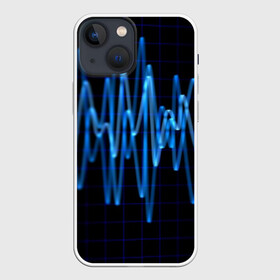 Чехол для iPhone 13 mini с принтом Электро стиль в Санкт-Петербурге,  |  | music | абстракция | книга | листы | музыка | музыкальный | ноты | произведение | страница | тетрадь | эквалайзер | электро