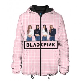 Мужская куртка 3D с принтом Black Pink 2019 в Санкт-Петербурге, ткань верха — 100% полиэстер, подклад — флис | прямой крой, подол и капюшон оформлены резинкой с фиксаторами, два кармана без застежек по бокам, один большой потайной карман на груди. Карман на груди застегивается на липучку | 2019 | black | black pink | k pop | kill | kill this love | korea | logo | music | pink | pop | блек пинк | блэк пинк | газета | девушки | кпоп | лого | музыка | надпись | розовый