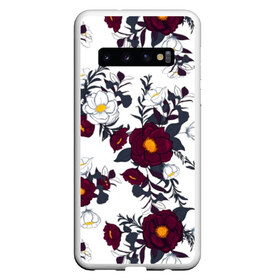 Чехол для Samsung Galaxy S10 с принтом Tropical forest flowers в Санкт-Петербурге, Силикон | Область печати: задняя сторона чехла, без боковых панелей | art | flowers | арт | букет | лепестки | листья | художество | цветок | цветы