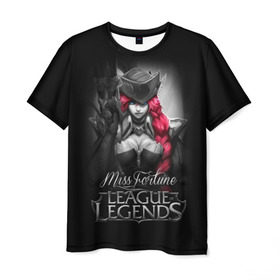 Мужская футболка 3D с принтом League of Legends,Miss Fortune в Санкт-Петербурге, 100% полиэфир | прямой крой, круглый вырез горловины, длина до линии бедер | 