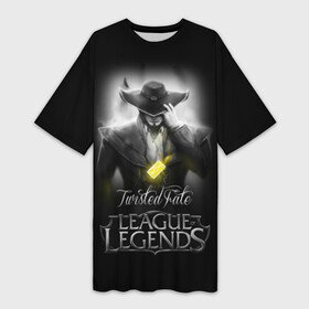 Платье-футболка 3D с принтом League of Legends,Twisted Fate в Санкт-Петербурге,  |  | Тематика изображения на принте: league of legends | lol | twisted fate | игры | киберспорт | компьютерные игры | лига легенд | твистед фэйт