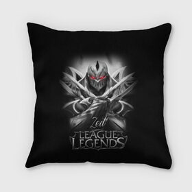 Подушка 3D с принтом League of Legends, Zed в Санкт-Петербурге, наволочка – 100% полиэстер, наполнитель – холлофайбер (легкий наполнитель, не вызывает аллергию). | состоит из подушки и наволочки. Наволочка на молнии, легко снимается для стирки | league of legends | lol | zed | зед | игры | киберспорт | компьютерные игры | лига легенд