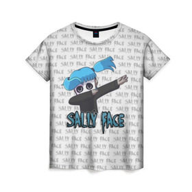 Женская футболка 3D с принтом Sally Face в Санкт-Петербурге, 100% полиэфир ( синтетическое хлопкоподобное полотно) | прямой крой, круглый вырез горловины, длина до линии бедер | sally face | игра | компьютерная игра | лицо | маска | протез | сали фейс | салли фейс | школа | шрамы