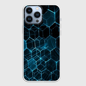 Чехол для iPhone 13 Pro Max с принтом Броня в Санкт-Петербурге,  |  | abstraction | geometry | hexagon | techno | абстракция | броня | геометрия | краски | неон | неоновый | сетка | соты | стальная броня | текстура | шестигранники