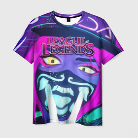 Мужская футболка 3D с принтом League of Legends в Санкт-Петербурге, 100% полиэфир | прямой крой, круглый вырез горловины, длина до линии бедер | kda | lol | rise | rus | skins | варвик | варус | воин | легенд | лига | лол | маг | стрелок | танк | чемпион
