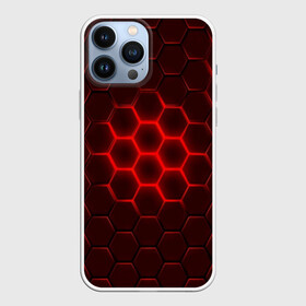 Чехол для iPhone 13 Pro Max с принтом БРОНЯ ИЗ СТАЛИ в Санкт-Петербурге,  |  | abstraction | geometry | hexagon | techno | абстракция | броня | геометрия | краски | неон | неоновый | сетка | соты | стальная броня | текстура | шестигранники