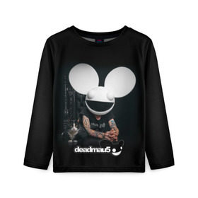 Детский лонгслив 3D с принтом Deadmau5 в Санкт-Петербурге, 100% полиэстер | длинные рукава, круглый вырез горловины, полуприлегающий силуэт
 | dead | deadmau5 | dj | electro | house | joel | mouse | progressive | thomas | zimmerman | дедмаус | джоэль | диджей | мёртвая | мышь | прогрессив | томас | хаус | циммерман | электро