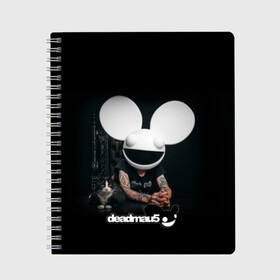 Тетрадь с принтом Deadmau5 в Санкт-Петербурге, 100% бумага | 48 листов, плотность листов — 60 г/м2, плотность картонной обложки — 250 г/м2. Листы скреплены сбоку удобной пружинной спиралью. Уголки страниц и обложки скругленные. Цвет линий — светло-серый
 | dead | deadmau5 | dj | electro | house | joel | mouse | progressive | thomas | zimmerman | дедмаус | джоэль | диджей | мёртвая | мышь | прогрессив | томас | хаус | циммерман | электро