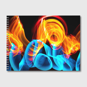 Альбом для рисования с принтом ЦВЕТНОЙ ДЫМ в Санкт-Петербурге, 100% бумага
 | матовая бумага, плотность 200 мг. | fire | flame | in fire | smoke | в огне | дым | огненный | огонь | текстуры
