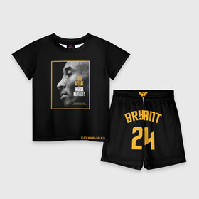 Детский костюм с шортами 3D с принтом Kobe Bryant black mamba в Санкт-Петербурге,  |  | bryant | jersey | kobe | kobe bryant | lakers | los angeles lakers | mamba | джерси | коби | коби брайант