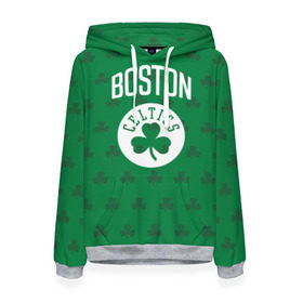 Женская толстовка 3D с принтом Boston Celtics в Санкт-Петербурге, 100% полиэстер  | двухслойный капюшон со шнурком для регулировки, мягкие манжеты на рукавах и по низу толстовки, спереди карман-кенгуру с мягким внутренним слоем. | boston | boston celtics | celtics | бостон | бостон селтикс