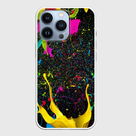 Чехол для iPhone 13 Pro с принтом Взрыв Красок в Санкт-Петербурге,  |  | 1 мая | 2019 | 2020 | neon | брызги | брызги красок | в подарок | веселая | весна | клубная | краска | краски | красочная | летняя | лето | неон | неоновые цвета | подарок | праздник | пятна краски | сочная | яркая