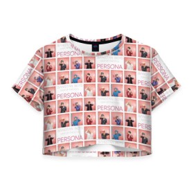 Женская футболка Cropp-top с принтом BTS Pop art в Санкт-Петербурге, 100% полиэстер | круглая горловина, длина футболки до линии талии, рукава с отворотами | bangtan | boy | j hope | jimin | jin | jungkook | korea | luv | rm | suga | v | with | бтс | кей | поп