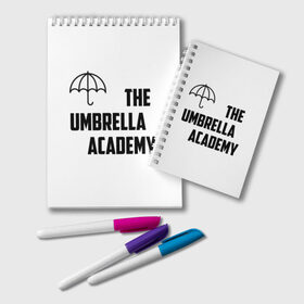 Блокнот с принтом Академия Амбрелла в Санкт-Петербурге, 100% бумага | 48 листов, плотность листов — 60 г/м2, плотность картонной обложки — 250 г/м2. Листы скреплены удобной пружинной спиралью. Цвет линий — светло-серый
 | академия амбрелла the umbrella academy