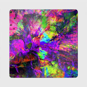 Магнит виниловый Квадрат с принтом Буйство цвета в Санкт-Петербурге, полимерный материал с магнитным слоем | размер 9*9 см, закругленные углы | Тематика изображения на принте: abstraction | watercolor | абстракция красок | акварель | брызги красок | живопись | краска | потертость красок | размытые краски | текстуры | яркие краски