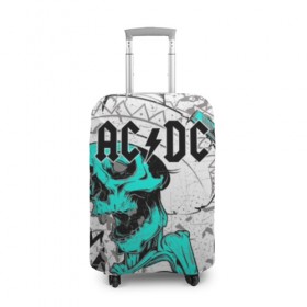 Чехол для чемодана 3D с принтом AC/DC в Санкт-Петербурге, 86% полиэфир, 14% спандекс | двустороннее нанесение принта, прорези для ручек и колес | ac dc | acdc | back in black | columbia | epic | force | guitar | pop | rock | vevo | ангус | блюз | рок | хард | янг