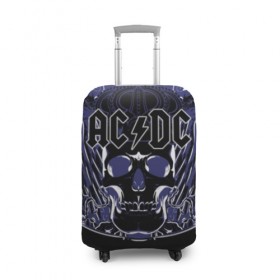 Чехол для чемодана 3D с принтом AC/DC в Санкт-Петербурге, 86% полиэфир, 14% спандекс | двустороннее нанесение принта, прорези для ручек и колес | ac dc | acdc | back in black | columbia | epic | force | guitar | pop | rock | vevo | ангус | блюз | рок | хард | янг