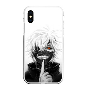 Чехол для iPhone XS Max матовый с принтом Kaneki Ken в Санкт-Петербурге, Силикон | Область печати: задняя сторона чехла, без боковых панелей | anteiku | ghoul | kaneki | ken | tokyo | антейку | гуль | канеки | кен | токийский