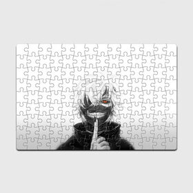 Пазл магнитный 126 элементов с принтом Kaneki Ken в Санкт-Петербурге, полимерный материал с магнитным слоем | 126 деталей, размер изделия —  180*270 мм | anteiku | ghoul | kaneki | ken | tokyo | антейку | гуль | канеки | кен | токийский