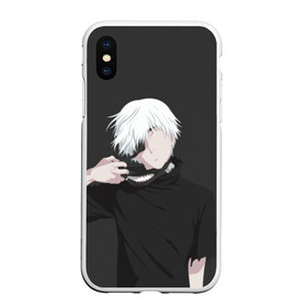 Чехол для iPhone XS Max матовый с принтом Kaneki Ken в Санкт-Петербурге, Силикон | Область печати: задняя сторона чехла, без боковых панелей | anteiku | ghoul | kaneki | ken | tokyo | антейку | гуль | канеки | кен | токийский