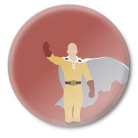 Значок с принтом Saitama в Санкт-Петербурге,  металл | круглая форма, металлическая застежка в виде булавки | hero | man | one | one punch | punch | punch man | saitama | super | superhero | ванпанчмен | герой | сайтама | супер | супергерой