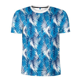 Мужская футболка 3D спортивная с принтом Гавайская с листьями в Санкт-Петербурге, 100% полиэстер с улучшенными характеристиками | приталенный силуэт, круглая горловина, широкие плечи, сужается к линии бедра | gta | san andreas | америка | гавайи | дискотека | для отдыха | для путешествий | курортная | маями | мексика | пальмовые листья | пати | пляжная вечеринка | пляжная одежда | с пальмами | сша