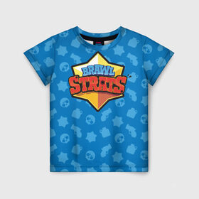 Детская футболка 3D с принтом Brawl Stars в Санкт-Петербурге, 100% гипоаллергенный полиэфир | прямой крой, круглый вырез горловины, длина до линии бедер, чуть спущенное плечо, ткань немного тянется | brawl stars | jessie | leon | spike | бравл старс | джесси | леон | спайк