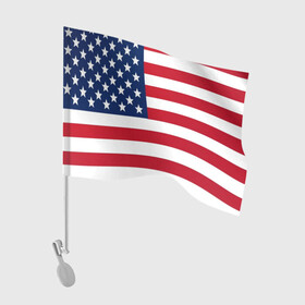 Флаг для автомобиля с принтом USA в Санкт-Петербурге, 100% полиэстер | Размер: 30*21 см | usa | абстракция | америка | американский | герб | звезды | краска | символика сша | страны | сша | флаг | штаты