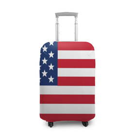 Чехол для чемодана 3D с принтом USA в Санкт-Петербурге, 86% полиэфир, 14% спандекс | двустороннее нанесение принта, прорези для ручек и колес | usa | абстракция | америка | американский | герб | звезды | краска | символика сша | страны | сша | флаг | штаты