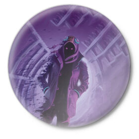Значок с принтом Purple в Санкт-Петербурге,  металл | круглая форма, металлическая застежка в виде булавки | brawl stars | jessie | leon | spike | бравл старс | джесси | леон | спайк